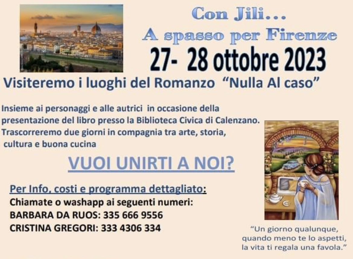 A spasso per Firenze – Una iniziativa delle autrici per visitare i luoghi del romanzo Nulla al caso